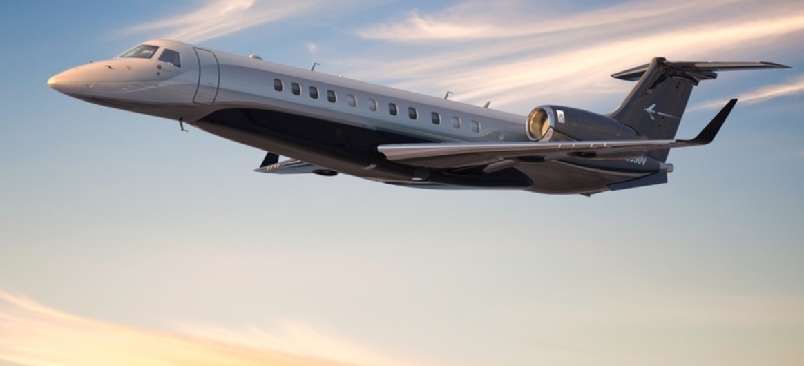 Embraer Legacy 650 Jet In Flight Daytime