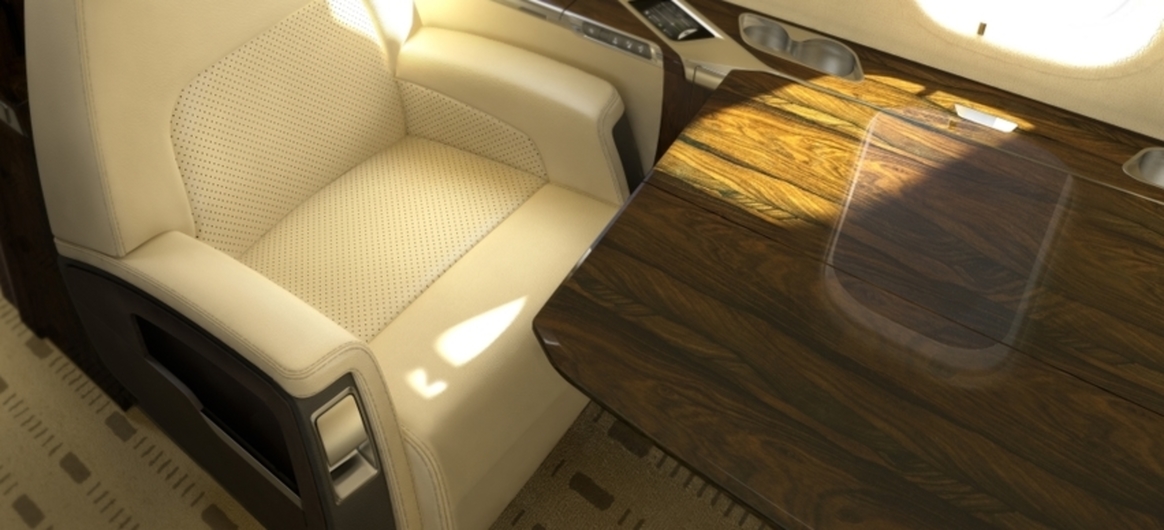 Bombardier Challenger 350 Interior Photo - Cabin Seat