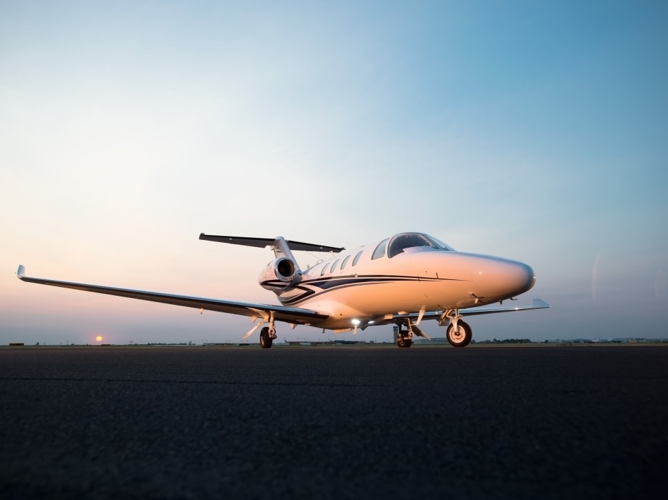 Cessna Citation M2 Private Jet on Airport Ramp