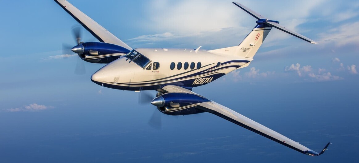 Beechcraft King Air 250 in-flight