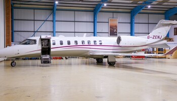 Bombardier Learjet 75 In Hangar